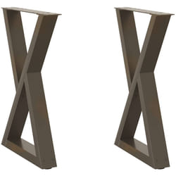 Vidaxl - Pieds de table à manger 2 pièces Acier naturel 60 x (72-73,3) cm Acier