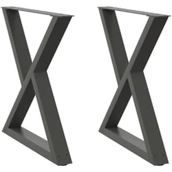 Vidaxl - Pieds de table à manger 2 pièces Anthracite 80 x (72-73,3) cm Acier