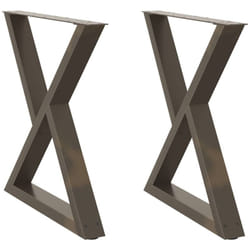 Vidaxl - Pieds de table à manger 2 pièces Acier naturel 80 x (72-73,3) cm Acier