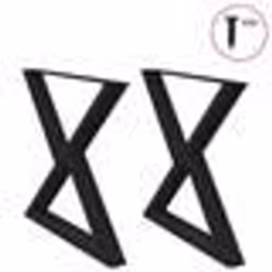 vidaXL Pieds de table à manger 2 pièces Noir 90 x (72-73,3) cm Acier