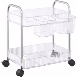 Ce chariot de rangement offre une solution idéale pour organiser différents espaces, notamment la cuisine, le salon, la salle ...