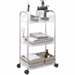 Ce chariot de rangement offre une solution idéale pour organiser différents espaces, notamment la cuisine, le salon, la salle ...