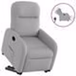 vidaXL Fauteuil inclinable électrique gris nuage tissu