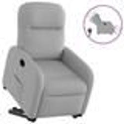 vidaXL Fauteuil inclinable électrique gris nuage tissu