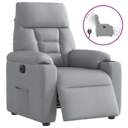 vidaXL Fauteuil inclinable électrique - Gris clair