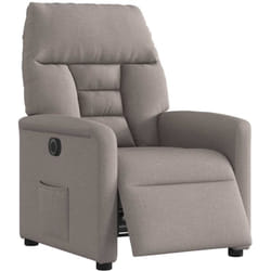Fauteuil inclinable électrique Taupe Tissu Vidaxl