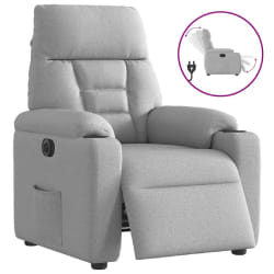 vidaXL Fauteuil électrique - Gris nuage