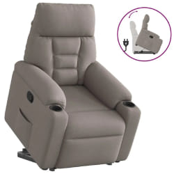 vidaXL Fauteuil inclinable - Taupe