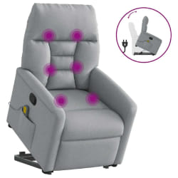 VIDAXL Fauteuil massage gris clair