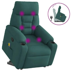 VidaXL Fauteuil de massage - Vert foncé