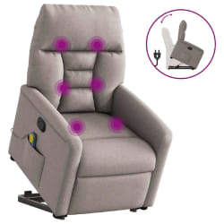 vidaXL Fauteuil de massage - Taupe