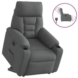 vidaXL Fauteuil électrique - Gris foncé