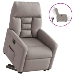 vidaXL Fauteuil inclinable électrique - Taupe Tissu