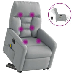 vidaXL Fauteuil de massage électrique Gris clair