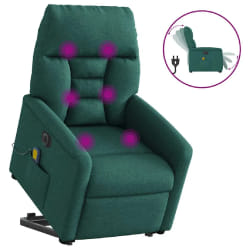 Fauteuil de massage électrique vidaXL - Vert foncé
