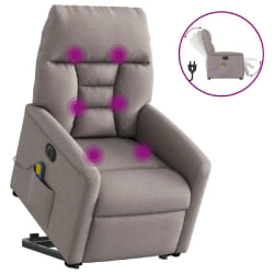 VidaXL Fauteuil de massage électrique - Taupe