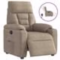 vidaXL Fauteuil inclinable électrique taupe tissu microfibre fauteuil électrique pour personnes âgées fauteuil inclinable