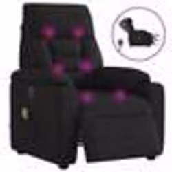 vidaXL Fauteuil inclinable de massage électrique noir tissu microfibre fauteuil de massage électrique fauteuil inclinable 330 ...