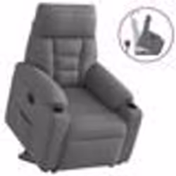 vidaXL Fauteuil inclinable gris foncé tissu microfibre chaise inclinable fauteuil inclinable pour personnes âgées 3303089