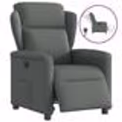 vidaXL Fauteuil inclinable électrique Gris foncé Tissu