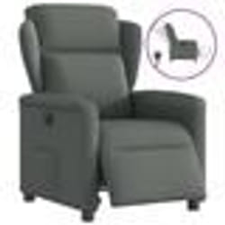 vidaXL Fauteuil inclinable électrique Gris foncé Tissu