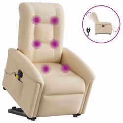 VidaXL 3303272, Tissu, Crème, mousse, 110 kg, 770 mm, 915 mm
