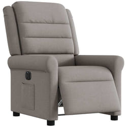 vidaXL Fauteuil inclinable électrique Taupe Tissu