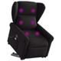 vidaXL Fauteuil de massage inclinable Noir Tissu