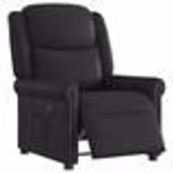 vidaXL Fauteuil inclinable électrique Noir brillant Similicuir