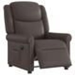 vidaXL Fauteuil inclinable électrique Marron brillant Similicuir
