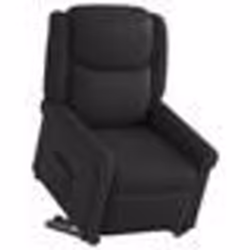 vidaXL Fauteuil inclinable noir brillant similicuir