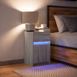 VidaXL 852009 Table de nuit et table de chevet Chêne - Vue supplémentaire 4