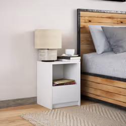 VidaXL 852019 Table de nuit et table de chevet Blanc - Vue supplémentaire 4