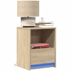 D'un design élégant, cette table de chevet s'intègre facilement dans votre chambre ou votre salon et ajoute un charme intempo ...