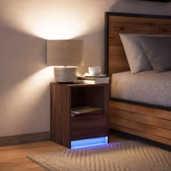 VidaXL 852031 Table de nuit et table de chevet Chêne - Vue supplémentaire 5