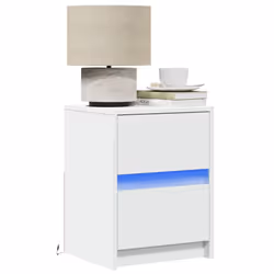 VidaXL 852033 Table de nuit et table de chevet Blanc