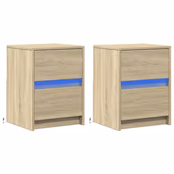 VidaXL 852038 Table de nuit et table de chevet Chêne