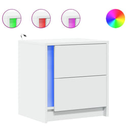 VidaXL 852047 Table de nuit et table de chevet Blanc