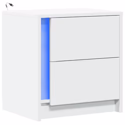 VidaXL 852047 Table de nuit et table de chevet Blanc