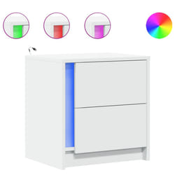 VidaXL 852048 Table de nuit et table de chevet Blanc