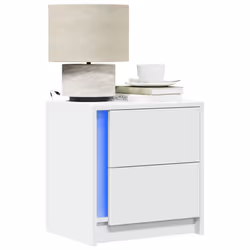 VidaXL 852048 Table de nuit et table de chevet Blanc