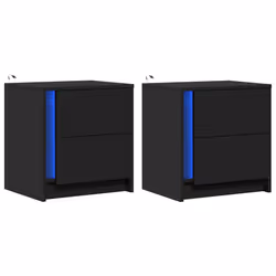 VidaXL 852050 Table de nuit et table de chevet Noir