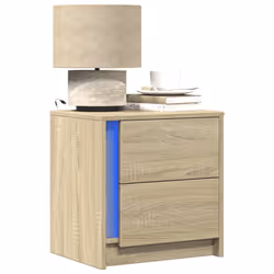 VidaXL 852052 Table de nuit et table de chevet Chêne