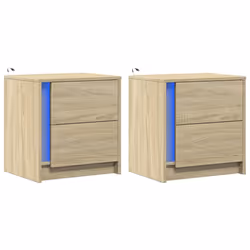 VidaXL 852052 Table de nuit et table de chevet Chêne