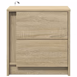 VidaXL 852052 Table de nuit et table de chevet Chêne - Vue supplémentaire 6
