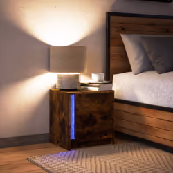 VidaXL 852055 Table de nuit et table de chevet Chêne - Vue supplémentaire 5