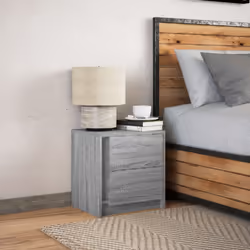 VidaXL 852058 Table de nuit et table de chevet Chêne - Vue supplémentaire 4
