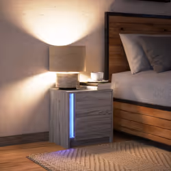 VidaXL 852058 Table de nuit et table de chevet Chêne - Vue supplémentaire 5