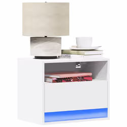 VidaXL 852061 Table de nuit et table de chevet Blanc