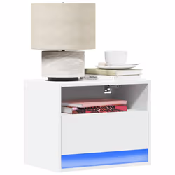VidaXL 852062 Table de nuit et table de chevet Blanc